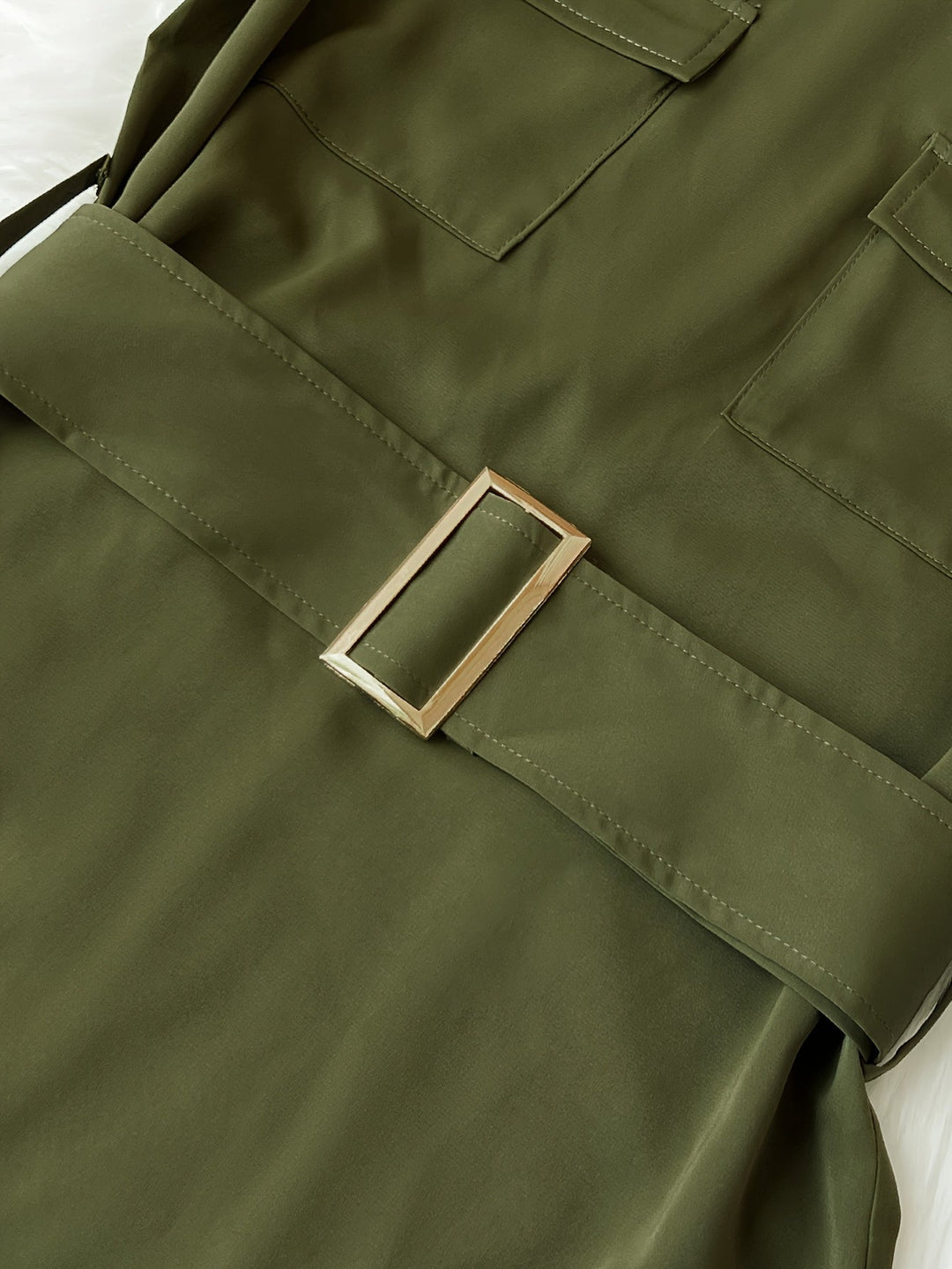 Ivey | Olive Green A-Line Dress