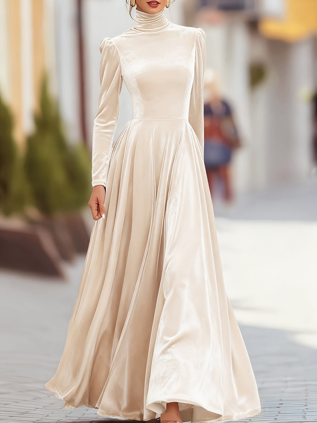 Soophie | Velvet High Neck Dress