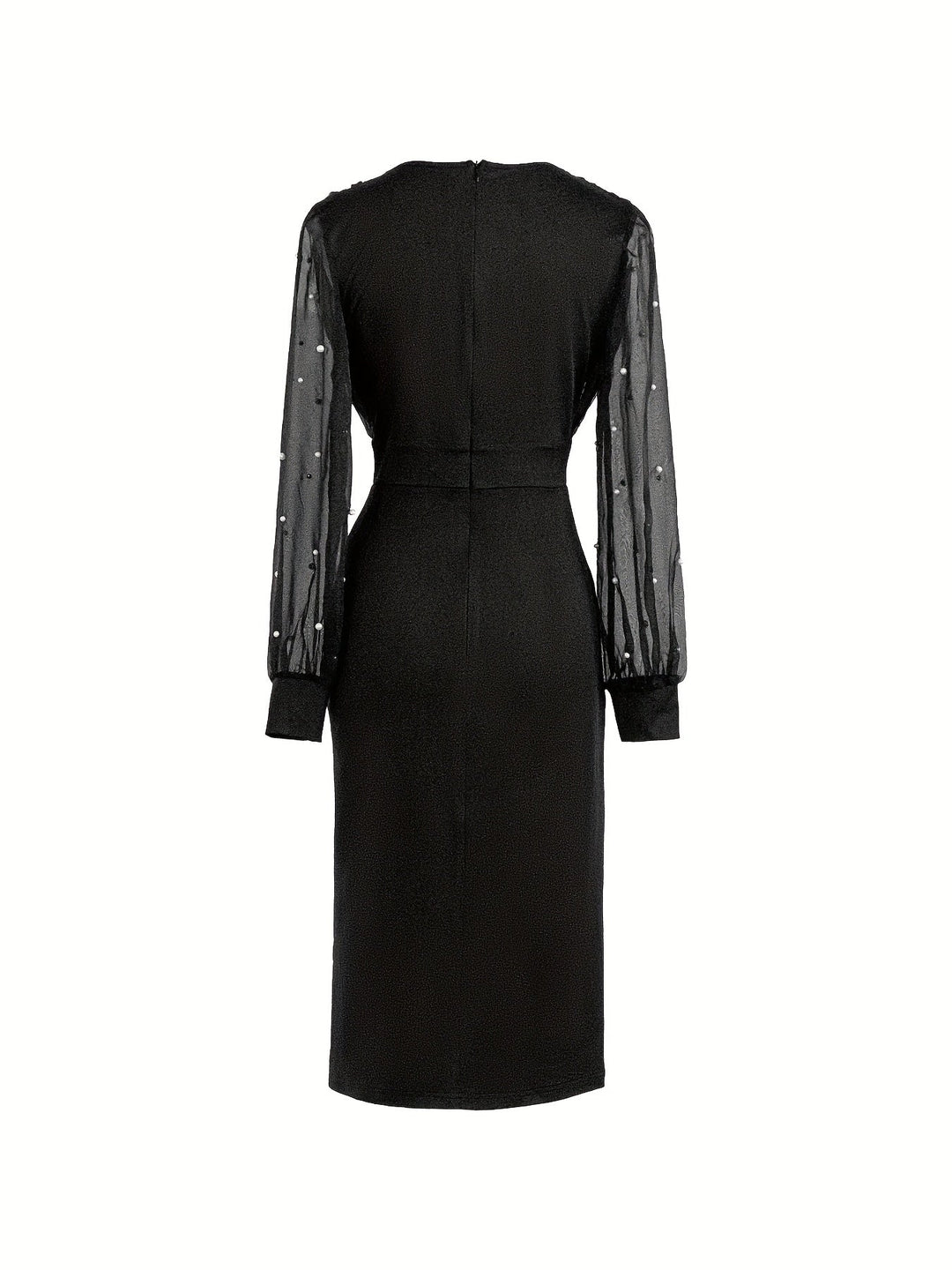 Avanna | Pearl-Designed Mesh Dress