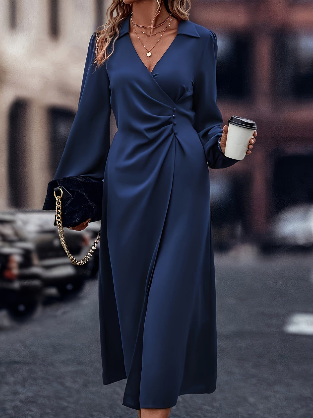 Islanna | Twist Front Commuting Dress