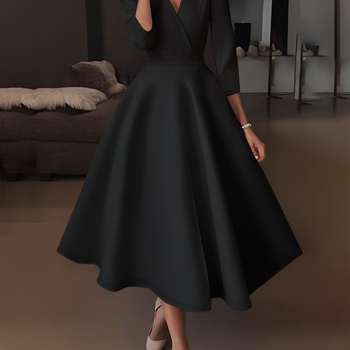 Avelie | High-Waisted Slim-Fit Midi Dress with Fairy Charm