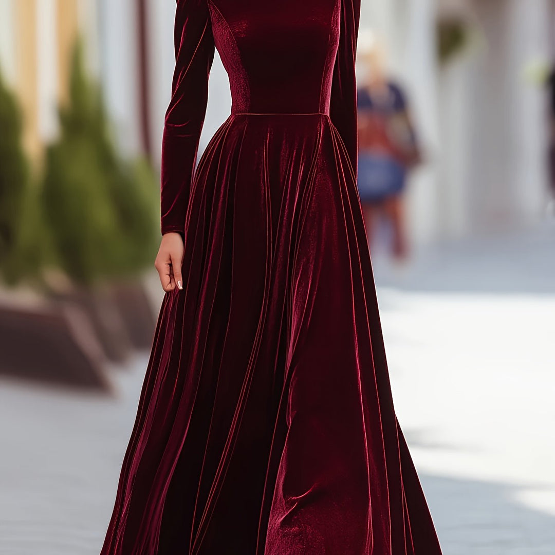 Soophie | Velvet High Neck Dress