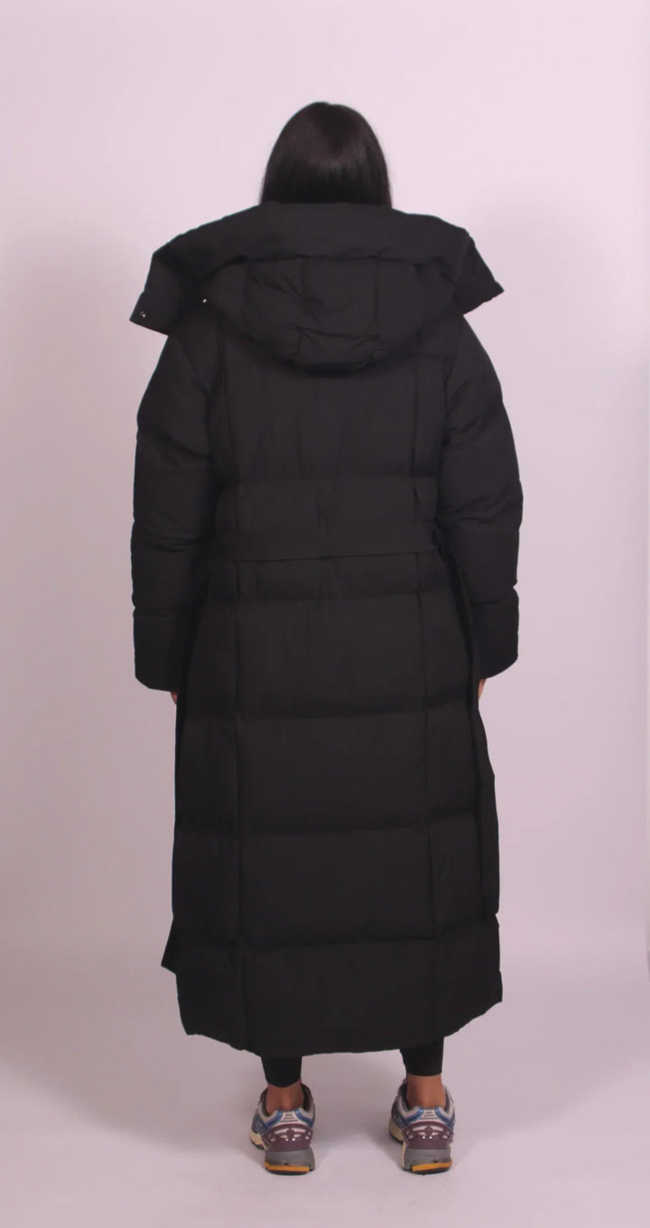 Carmen – Longline Puffer Coat With Belt