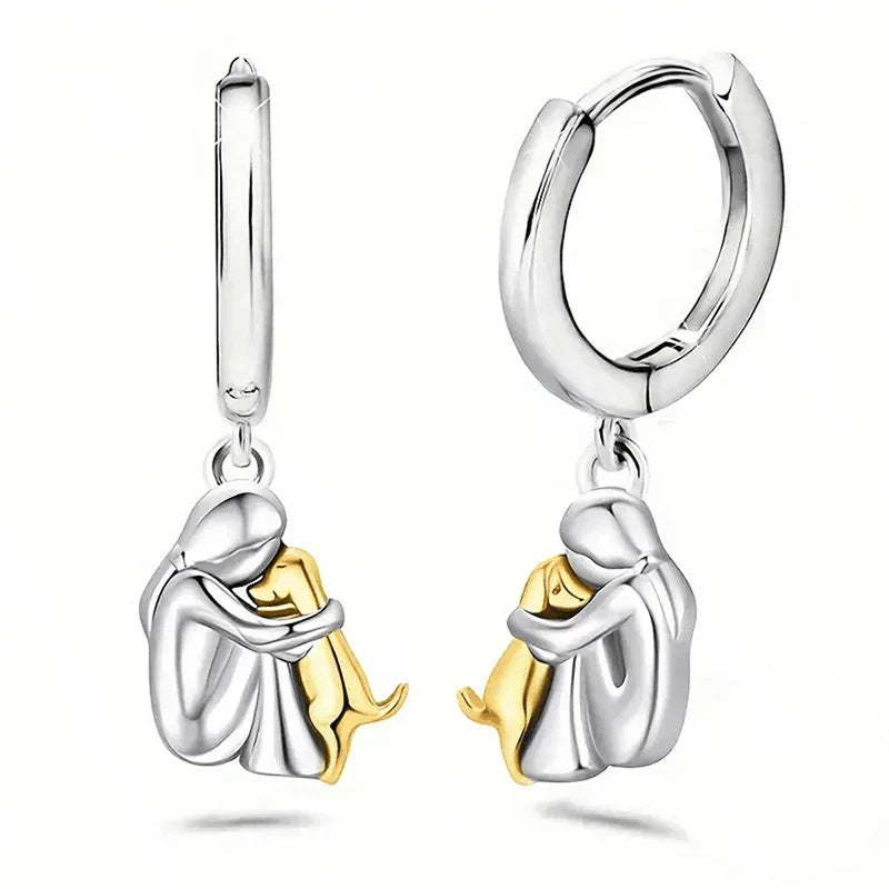 Seleno | Dog Icon Earrings (Round Closure)