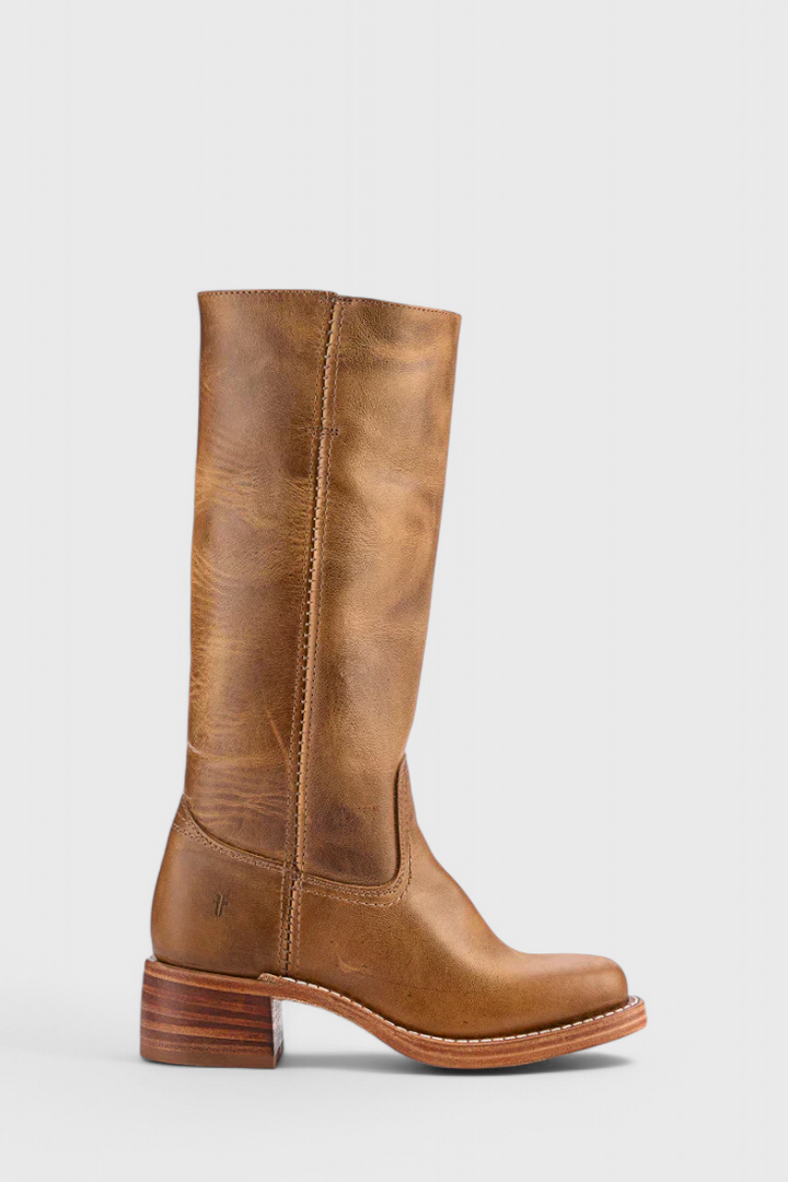 Pippa | Women’s Leather Knee-High Boots with Heels