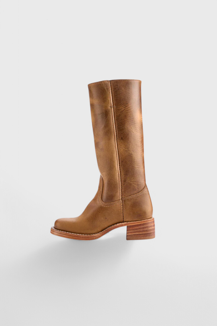 Pippa | Women’s Leather Knee-High Boots with Heels