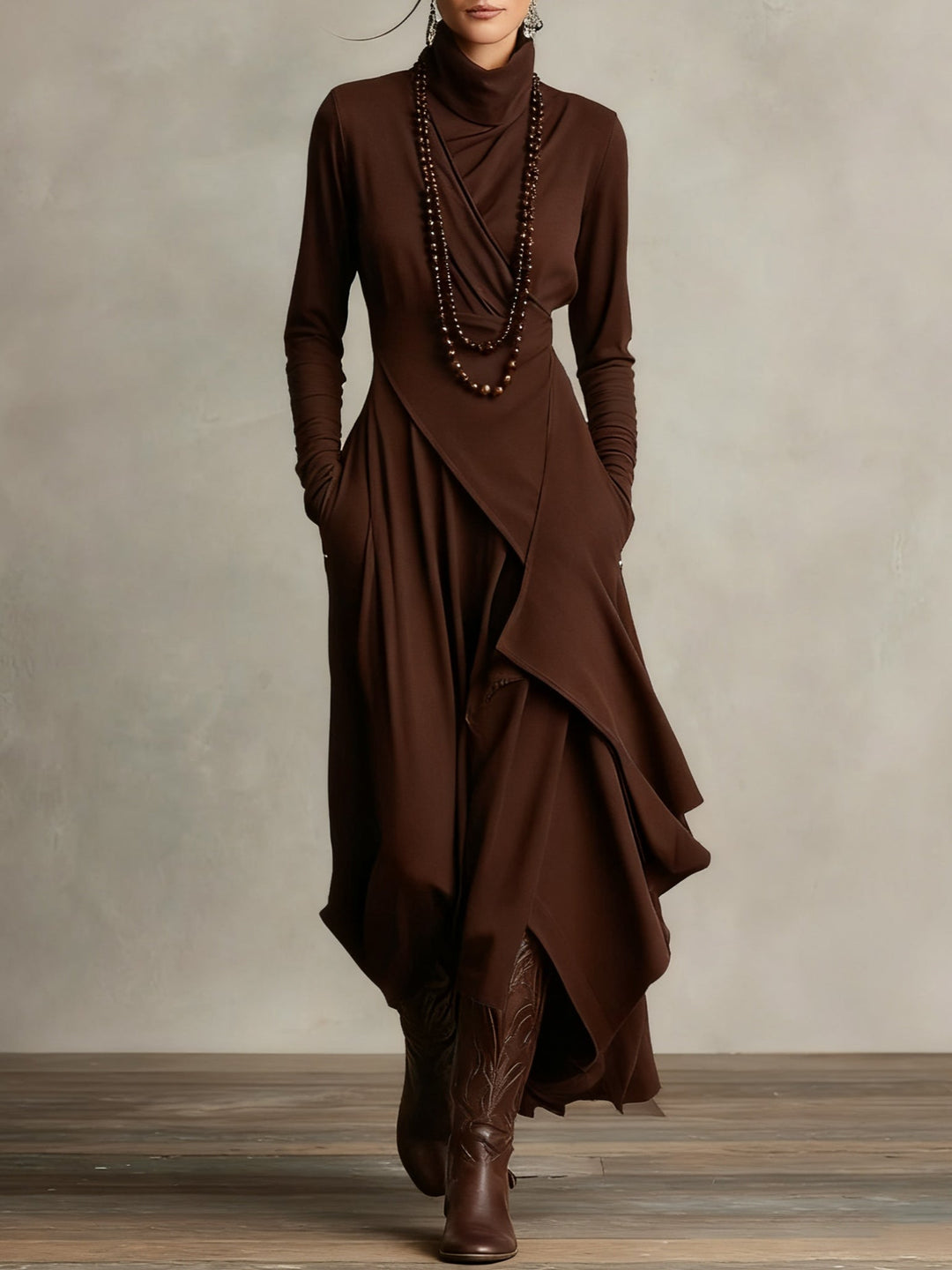 Marilyn™ Flattering Maxi Dress with Sleeves