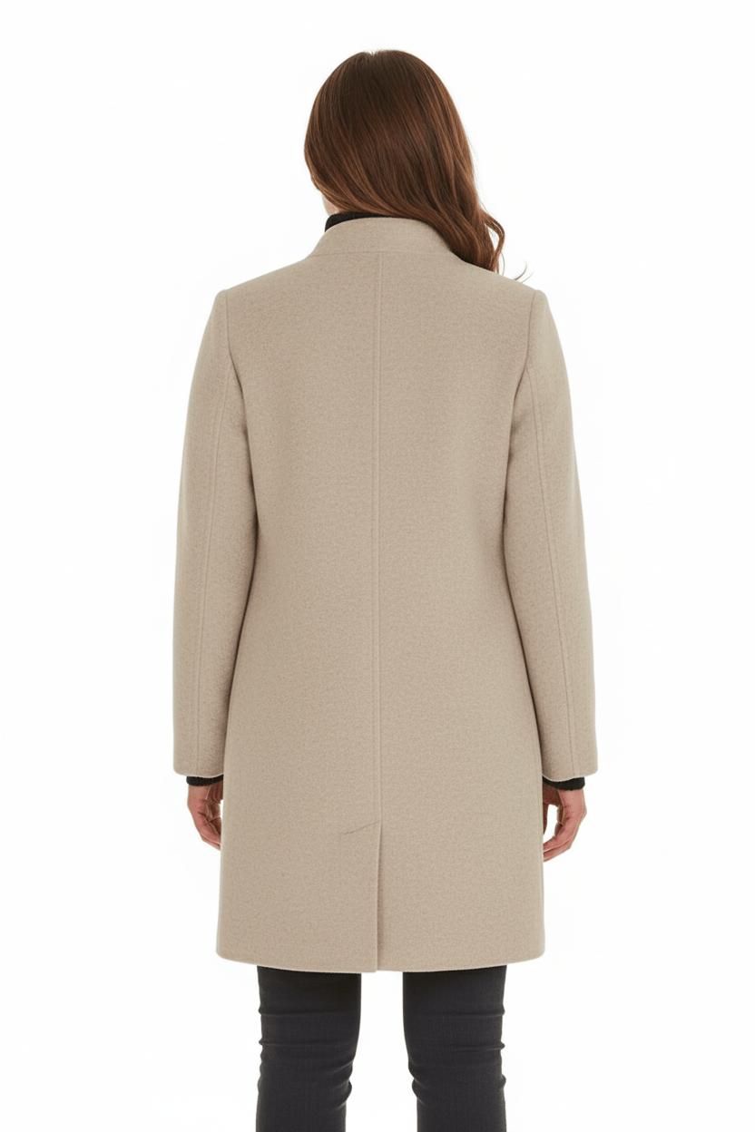Ashford | Elara – Women’s Wool Blend Coat with Stand Collar and Pockets