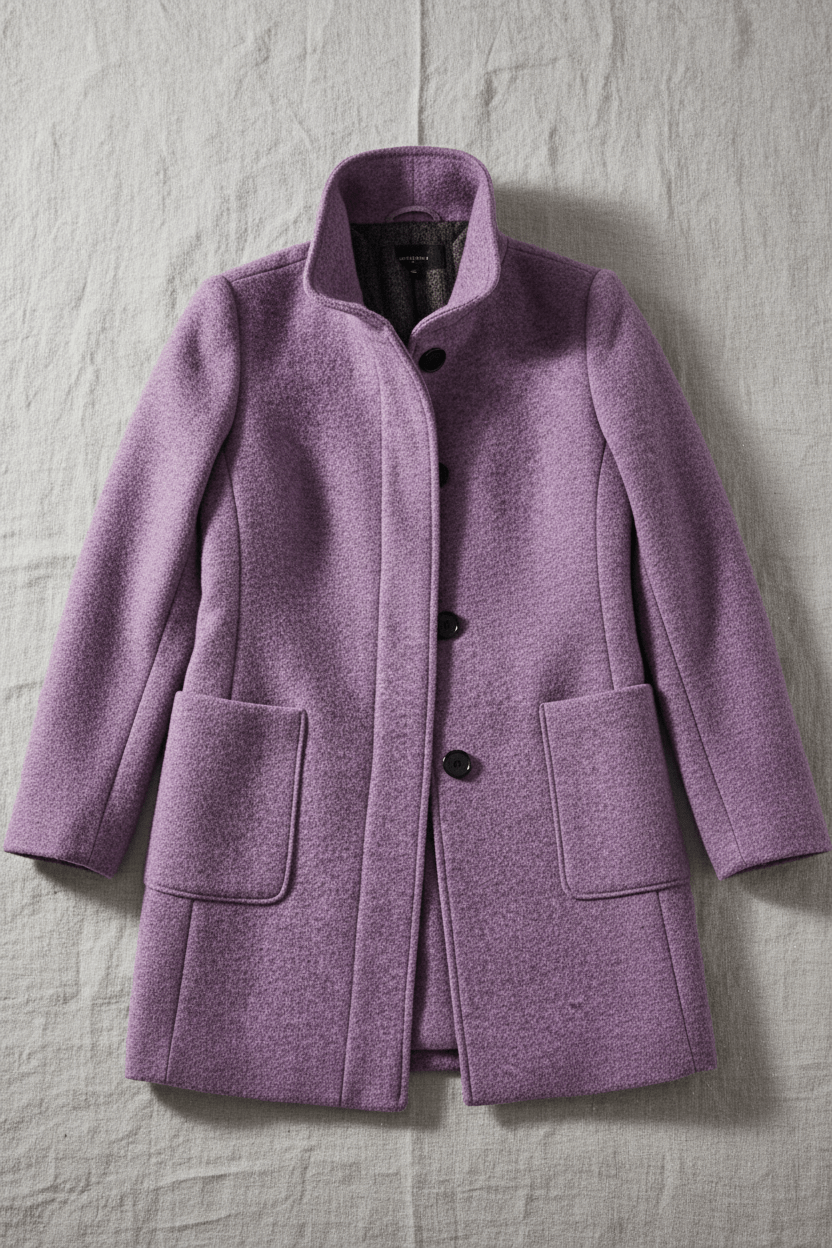 Ashford | Elara – Women’s Wool Blend Coat with Stand Collar and Pockets