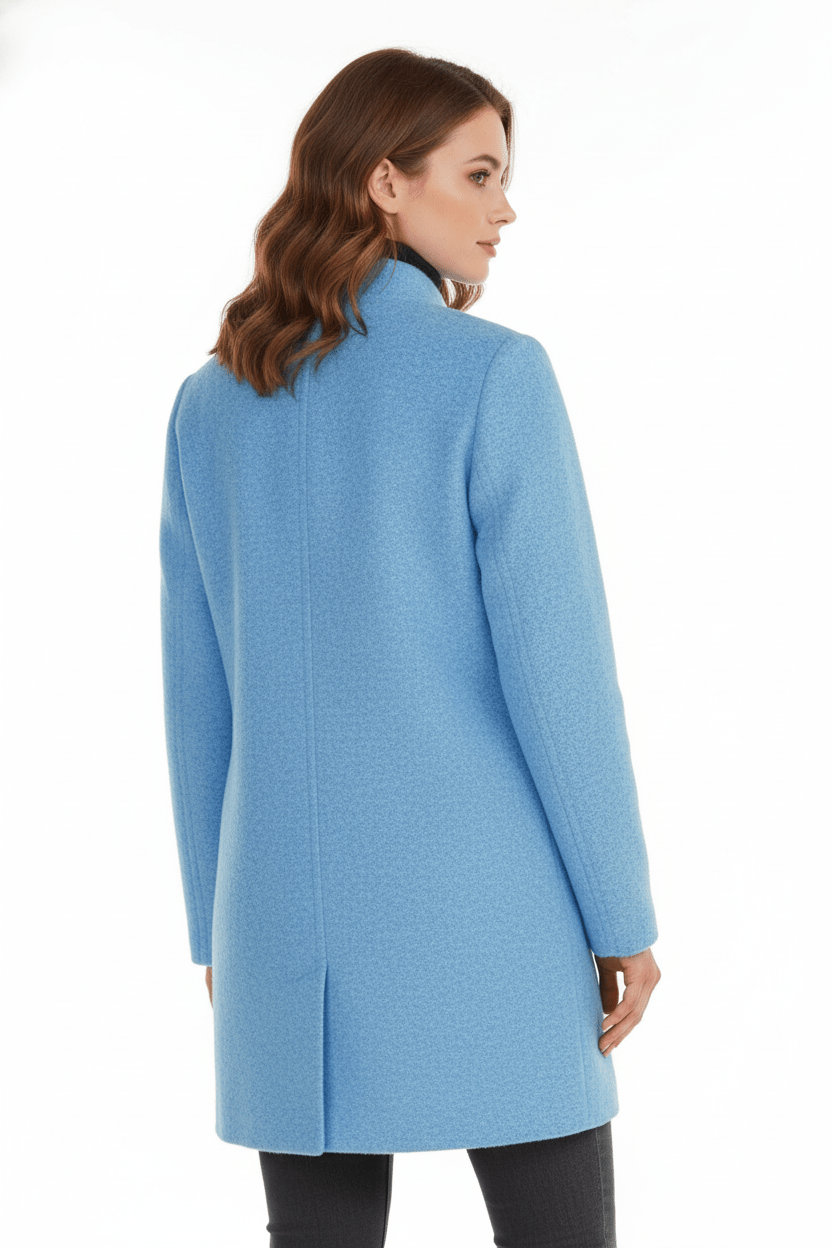 Ashford | Elara – Women’s Wool Blend Coat with Stand Collar and Pockets