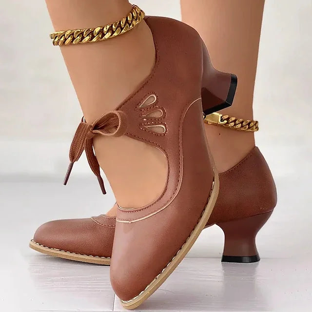 Zydrune - Vintage Leather High Heel Pumps