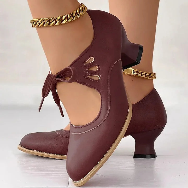 Zydrune - Vintage Leather High Heel Pumps